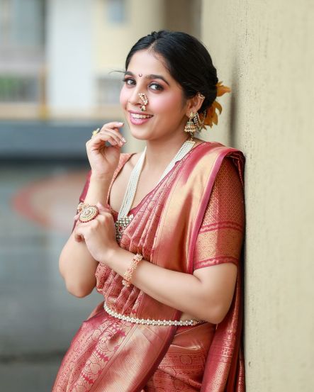 Sanika Kashikar Kanjivaram Saree Look