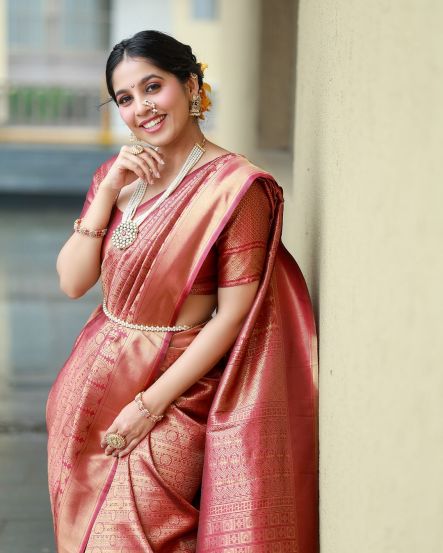 Sanika Kashikar Kanjivaram Saree Look