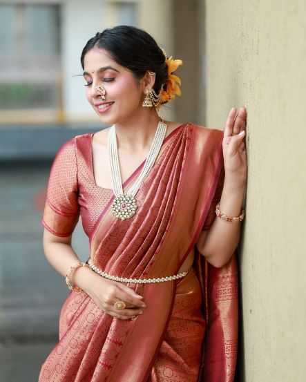 Sanika Kashikar Kanjivaram Saree Look