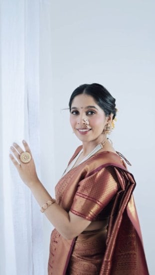 Sanika Kashikar Kanjivaram Saree Look