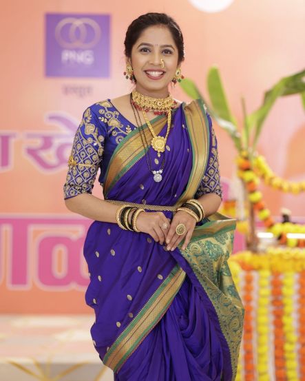 Sanika Kashikar Kanjivaram Saree Look