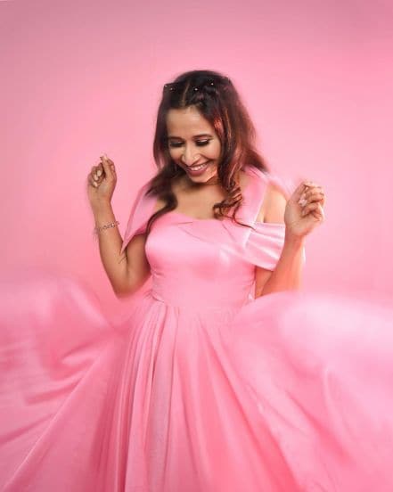 Shreya Bugde Sheth Pink Dress