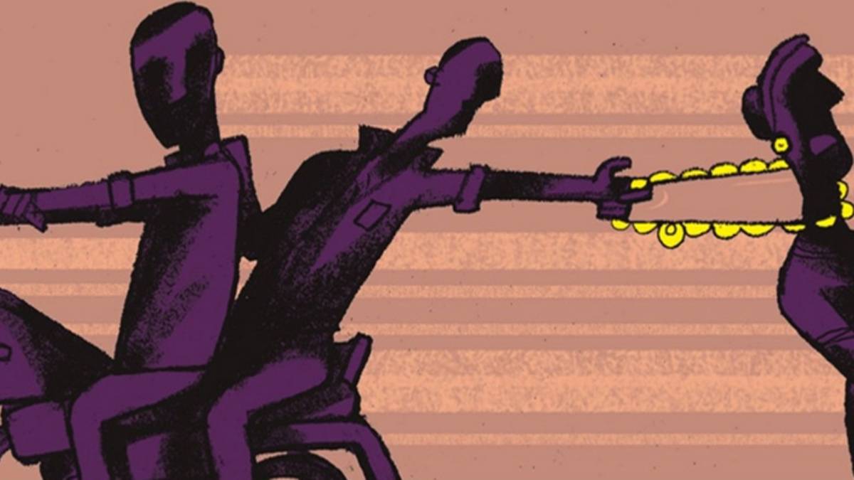 man gold chain snatched after threatening in mahapalika bhavan area