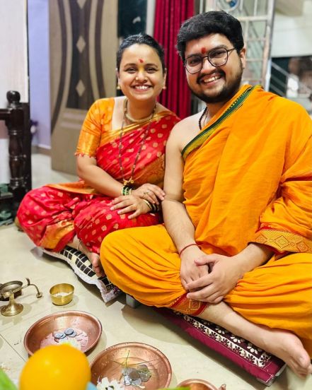 mugdha vaishampayan celebrates first mangalagaur