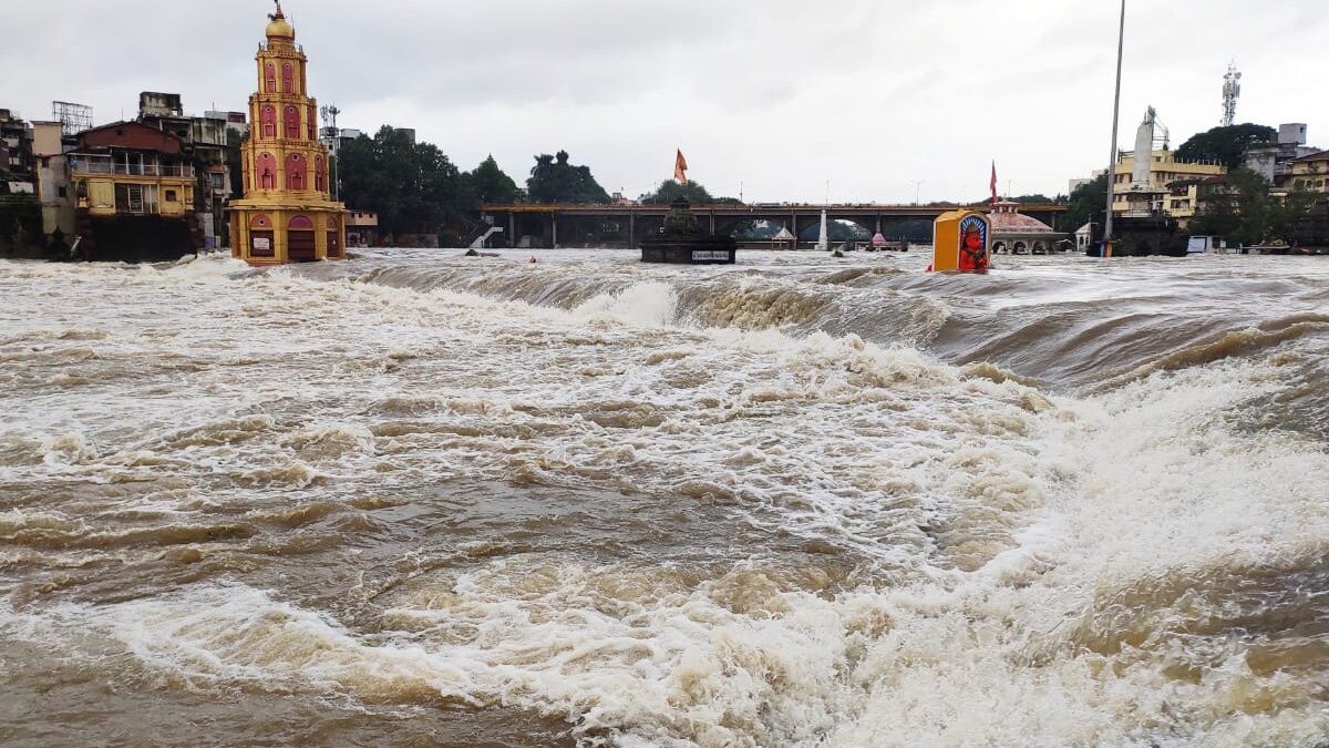 Due to reduced rainfall in Nashik discharge from eight dams was reduced