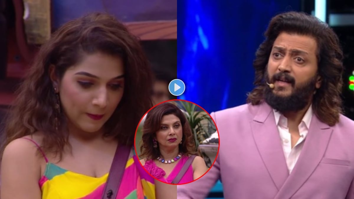 riteish deshmukh reacts on jahnavi killekar Varsha Usgaonkar fight bigg  boss marathi 5 promo