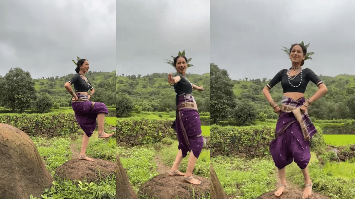 young girl performed a beautiful tribal dance