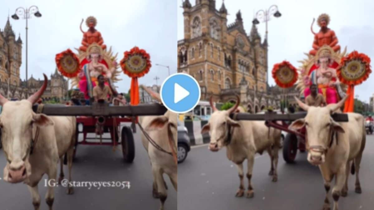 ganeshotsav 2024 |Bappas welcome ceremony in the farmers bullock cart