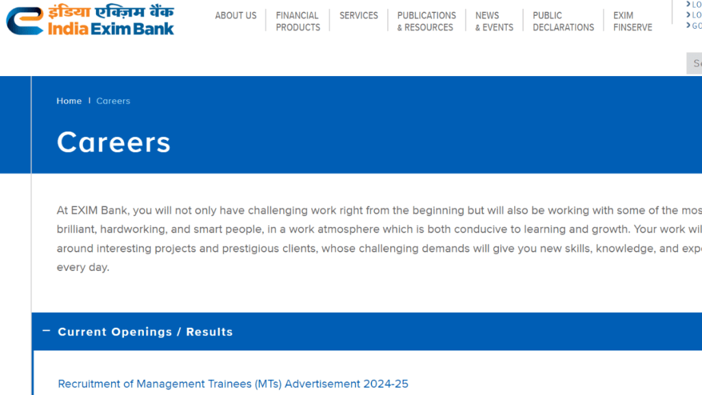 EXIM Bank Management Trainee Recruitment 2024 Eligibility salary details in marathi
