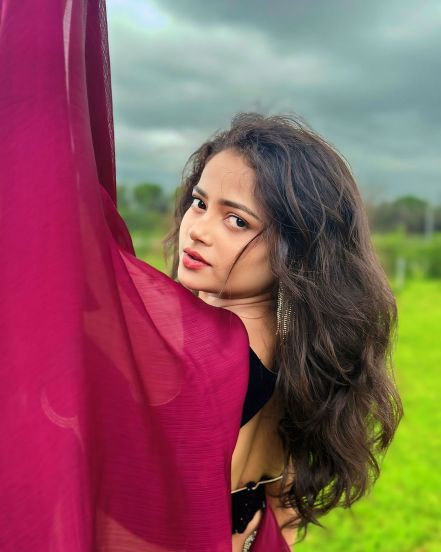 Shivali Parab Designer Saree Look
