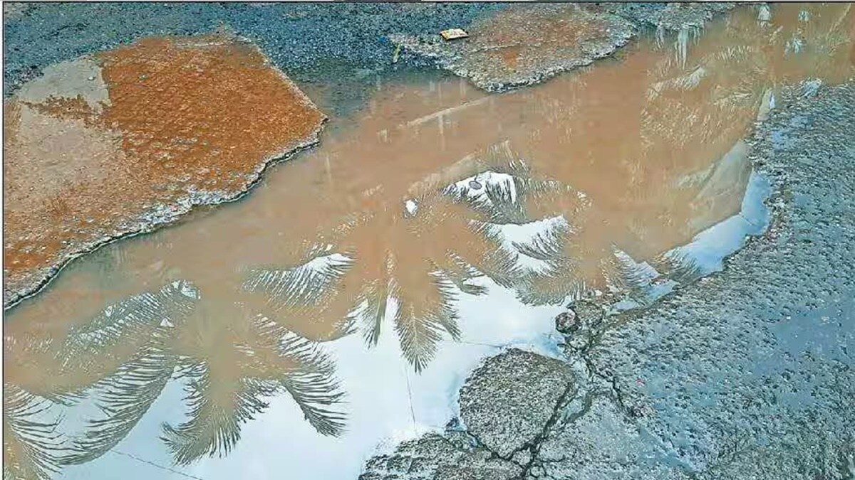 navi Mumbai potholes kopar khairane marathi news