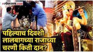 On the very first day devotees have donated a lot to Bappa of Lalbagh