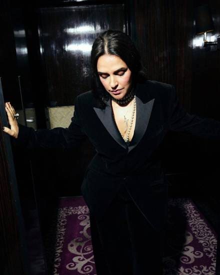 Neha Dhupia Black Dress
