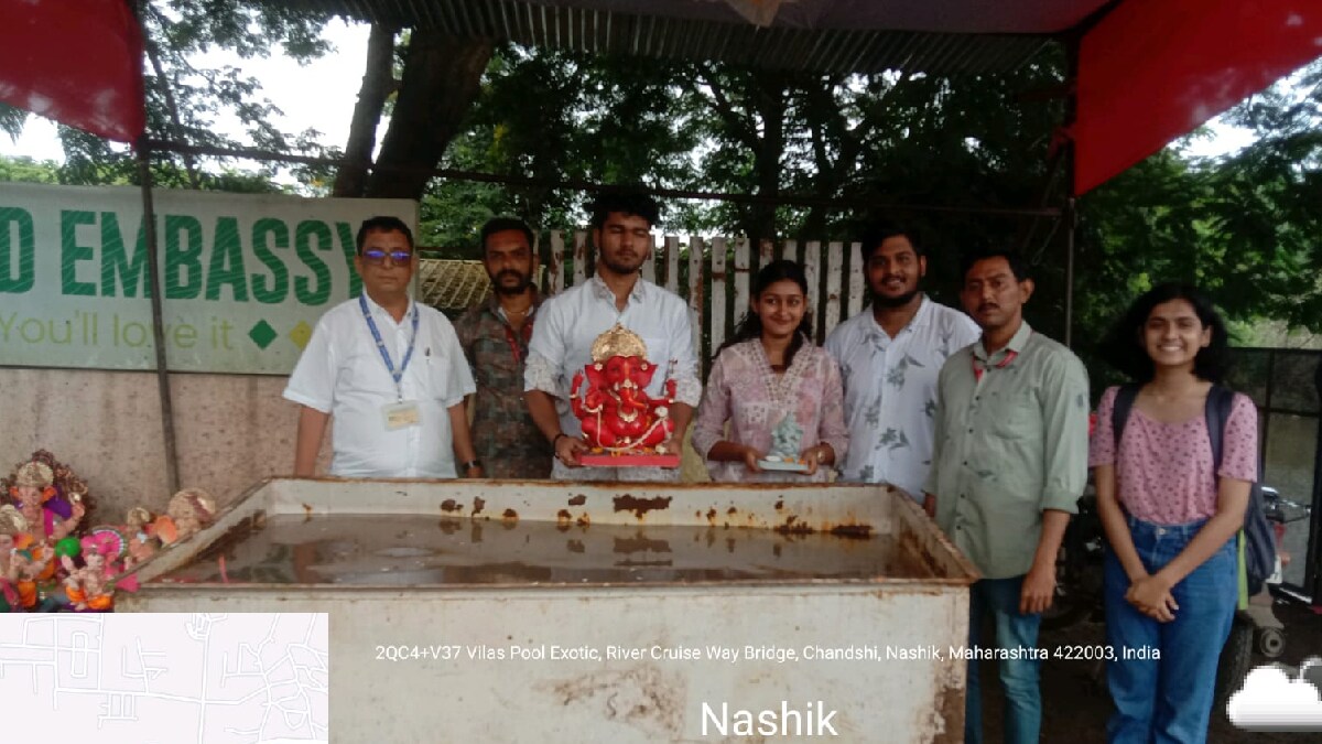 Nashik Municipal Corporation made a natural Ganesh immersion site for Ganesh immersion 2024