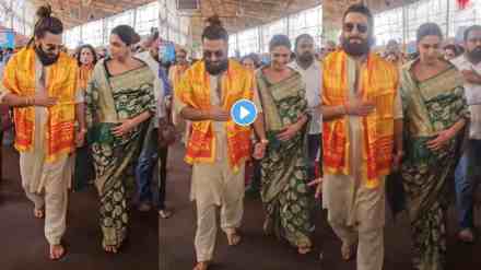 ranveer singh deepika padukone visits siddhivinayak