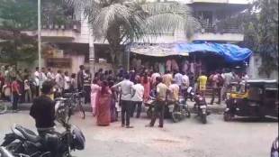 families and children waited for hours to receive 3 kg of wheat and 4 kg of rice