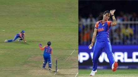 IND W vs AUS W Radha Yadav Took Stunning Catch as Renuka Singh Took 2 Wickets India vs Australia Watch Video