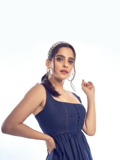 Priya Bapat Blue Denim Dress