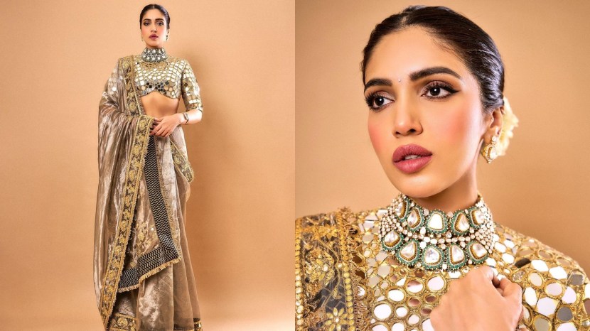 bhumi pednekar saree styling