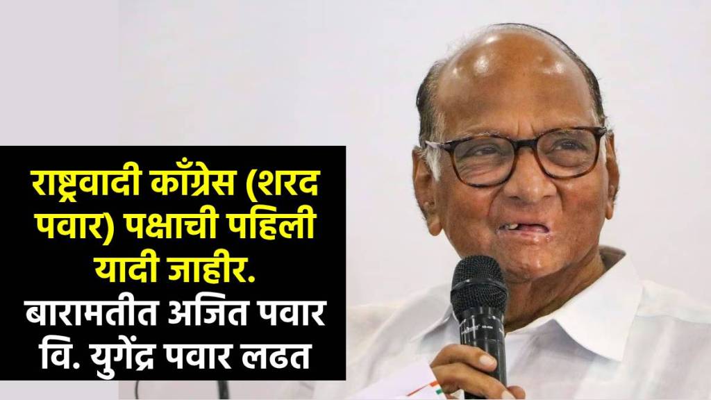 Maharashtra Sharad Pawar NCP 1st candidate list 2024 for Legislative Assembly Election 2024 Declared in Marathi