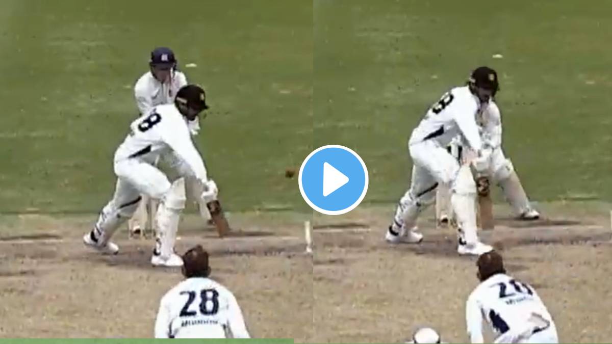 Ashton Agar batting with one hand video viral