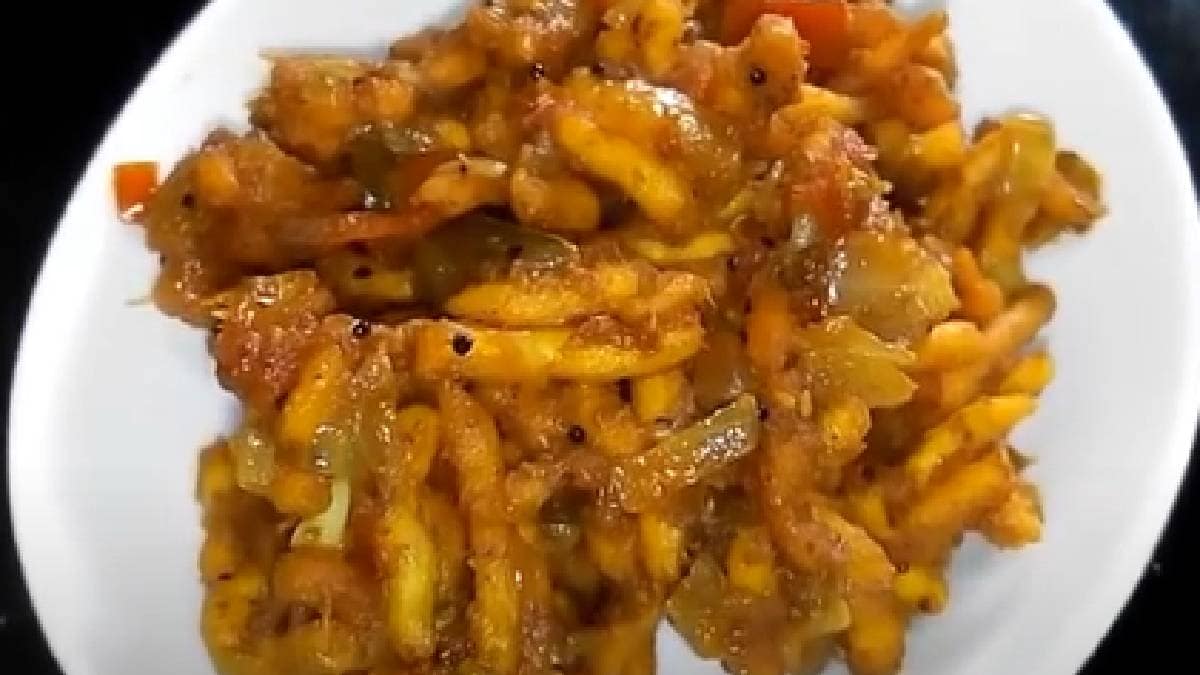 crispy dry shev bhaji