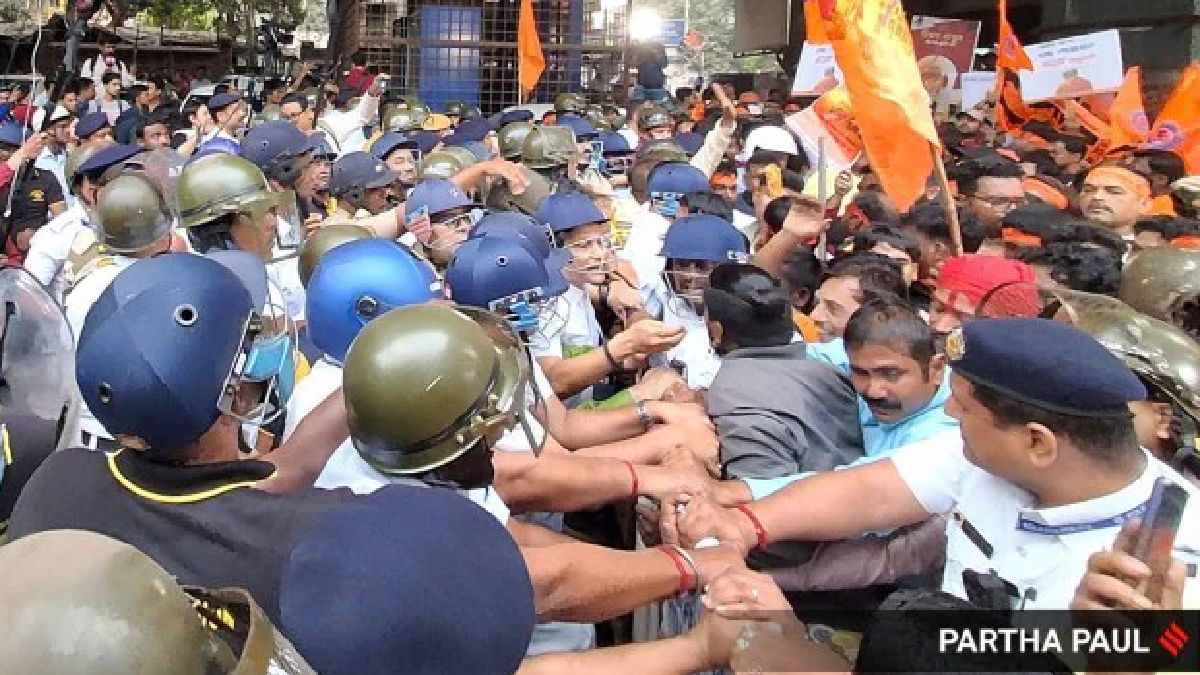 Protests have broken out in Kolkata over Bangladesh arresting Hindu monk