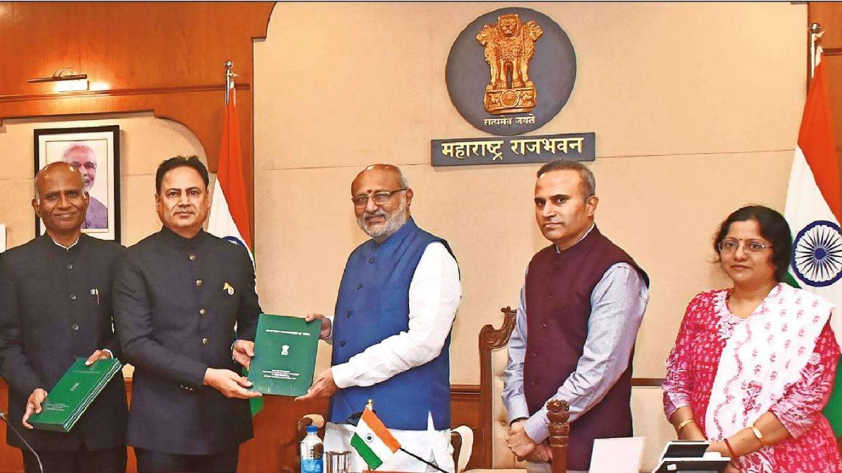 ECI submits gazette, notification of poll results to Maharashtra Governor C P Radhakrishnan