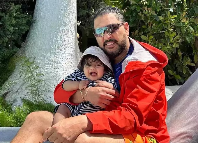 Yuvraj Singh Son Orion And Daughter Aura Adorable Photos