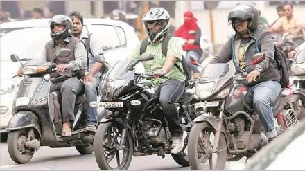 in pune Helmet compulsory for Two Wheeler Riders