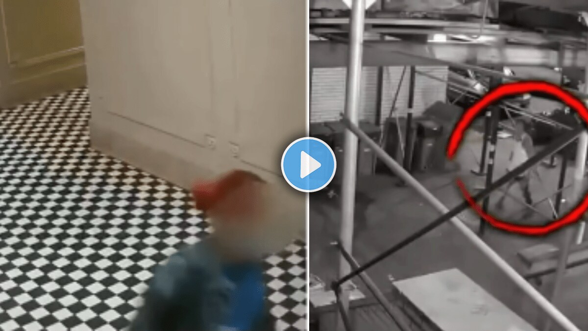 Shocking video of Man chased a young woman to her house video viral on social media