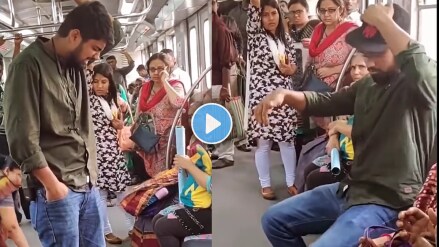 Man jugaad for a seat in metro prank viral video on social media