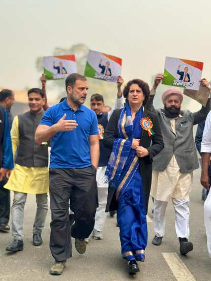 india alliance leaders protested against home minister amit shah statement about b r ambedkar