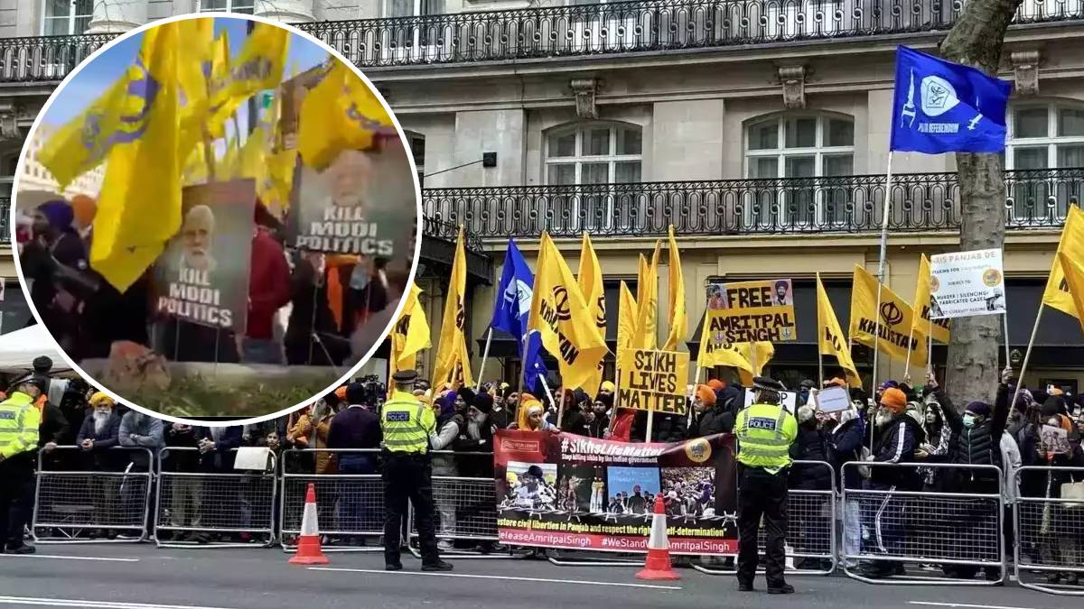 Khalistani Protest in london