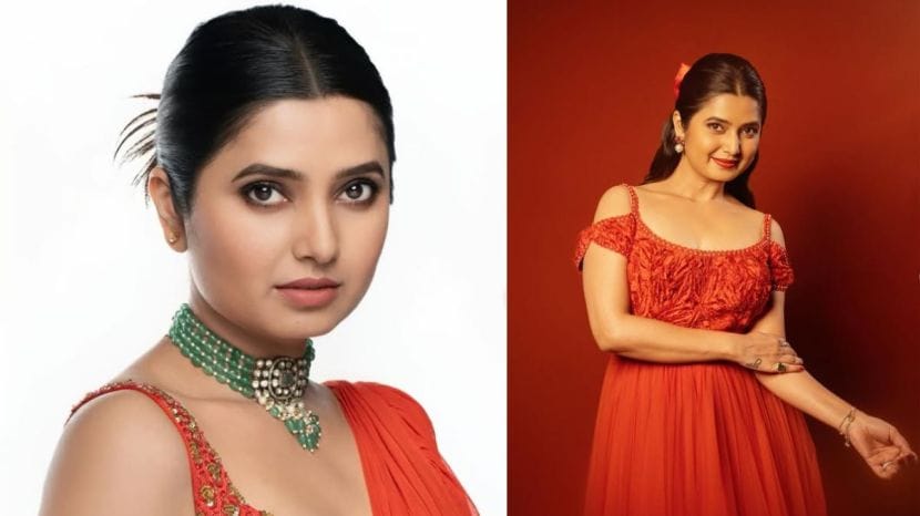 prajakta mali new photos of phullwanti movie set
