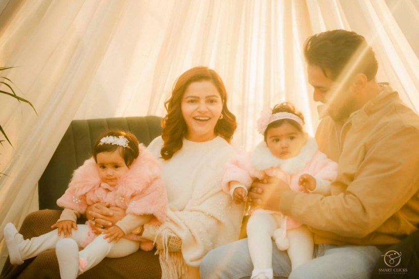 Rubina dilaik, abhinav shukla, twin daughters, first birthday celebration, 