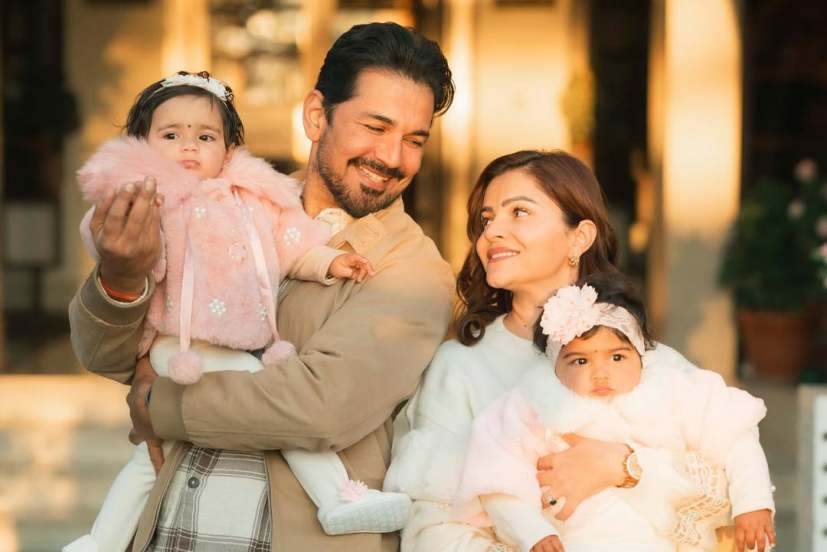 Rubina dilaik, abhinav shukla, twin daughters, first birthday celebration, 