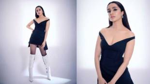 Shraddha Kapoor new photoshoot in black colour mini dress