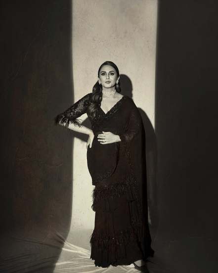 Bollywood star Huma Qureshi shares stunning pictures on social media for Raj Kapoor 100 anniversary program