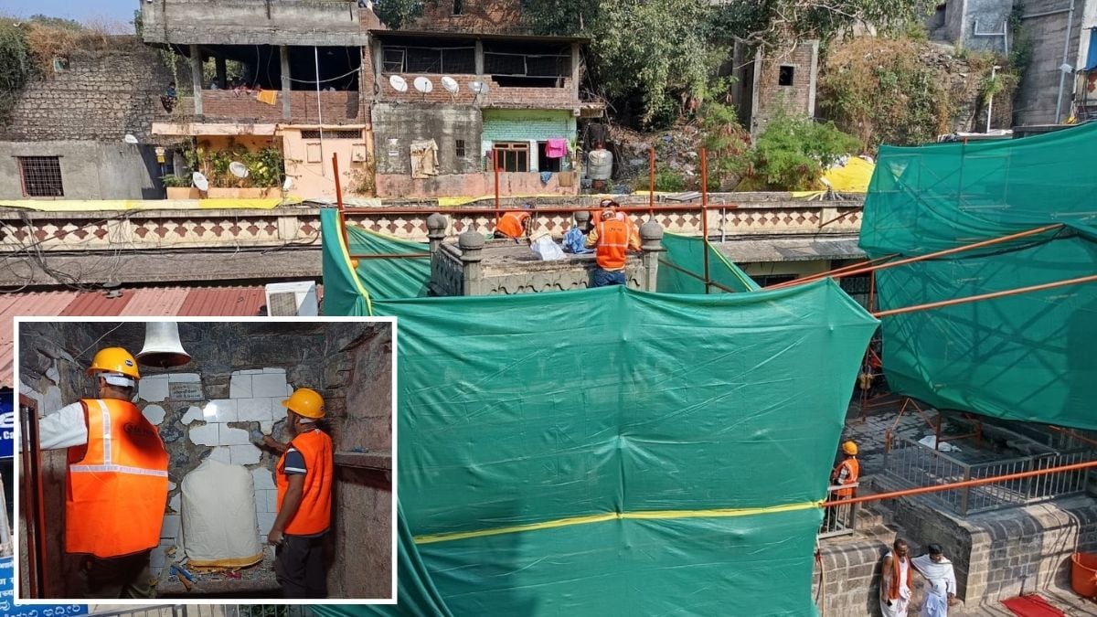 restoration work of Tuljabhavani temple is underway under supervision of Archaeological Department