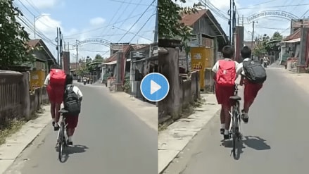 Kids riding bicycle with different method viral video on social media Kids riding bicycle with different method viral video on social media