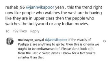 netizens give reply to janhvi kapoor comment