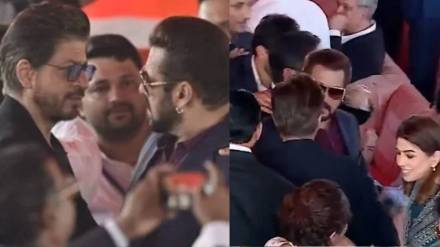 Salman Khan and Shah Rukh Khan attends Devendra Fadnavis Oath Ceremony