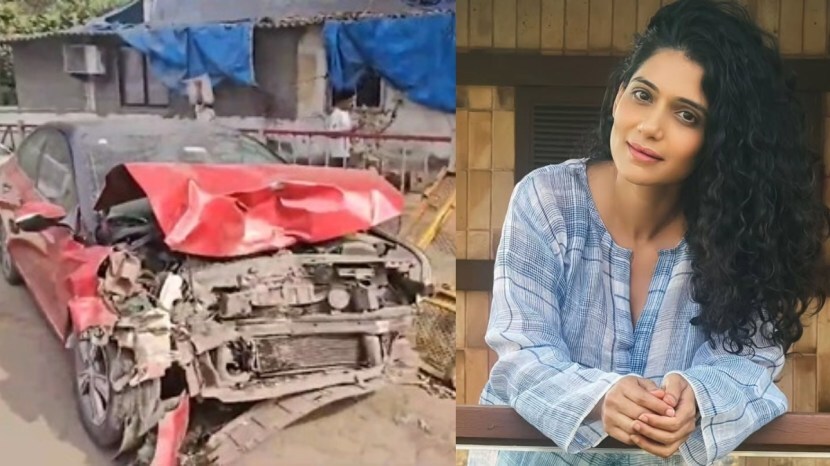 marathi actress Urmila Kothare Car Accident photos 