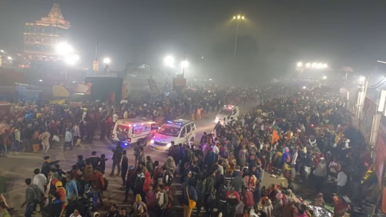 Maha Kumbh Mela stampede photos
