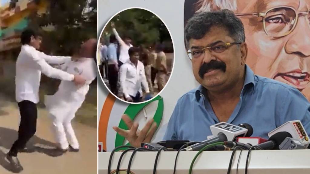 एक टोळी धनंजय मुंडेंच्या नावाने घोषणा देत लोकांवर दमदाटी करत असल्याचं या व्हिडीओत पाहायला मिळत आहे. (PC : Jitendra Awhad X) 