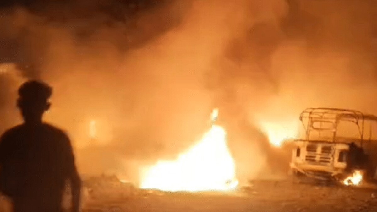Navi Mumbai, Fire broke out, scrap godown,