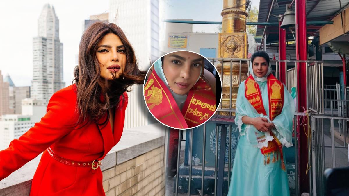 priyanka chopra visits chikloor balaji temple