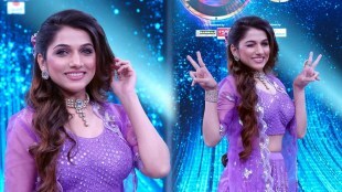 Jahnavi Killekar Purple Lehenga Look