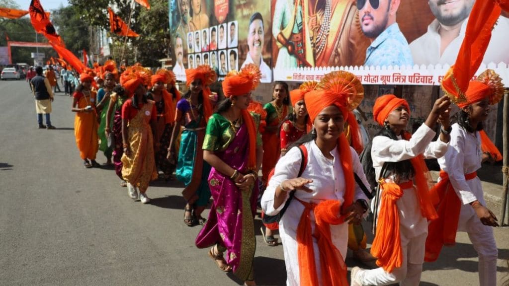 Dhulekars enthusiastically participate in Jai Shivaji-Jai Bharat Padyatra